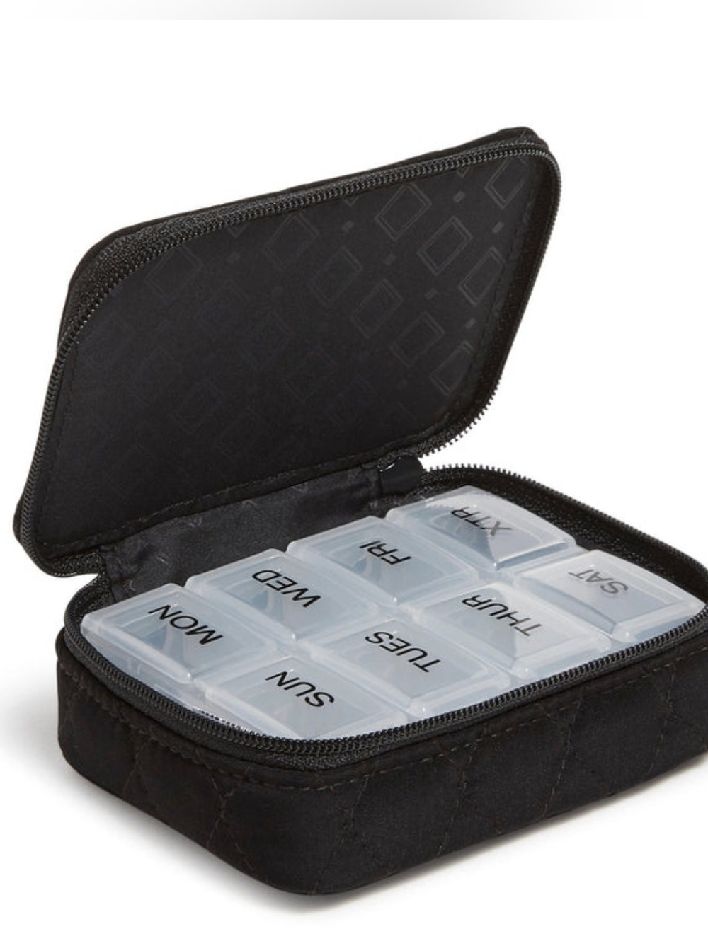 Vera Bradley Classic Black Travel Pill Case